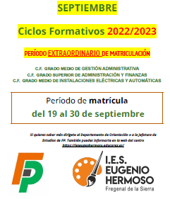 Septiembre22 MatriculacionCF